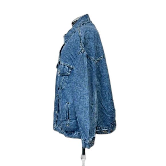 Levi's NWT Sz 1X Light Indigo Plus How About It Baggy Denim Trucker Jean Jacket - Picture 9 of 14